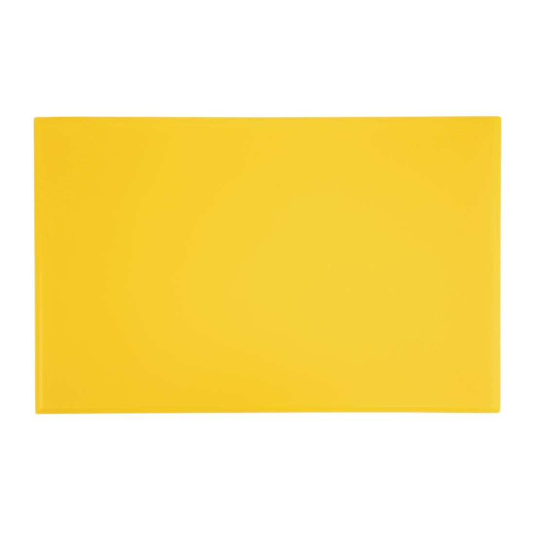 Hygiplas Extra Thick High Density Chopping Board Yellow - 450x300x20mm - J039