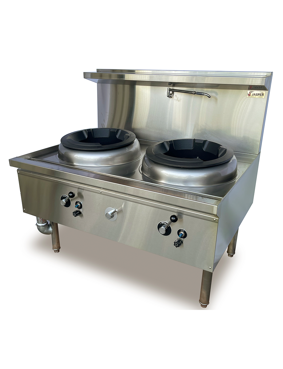 Jasper Double Wok Chimney Burner - Natural Gas JA-2CB-N