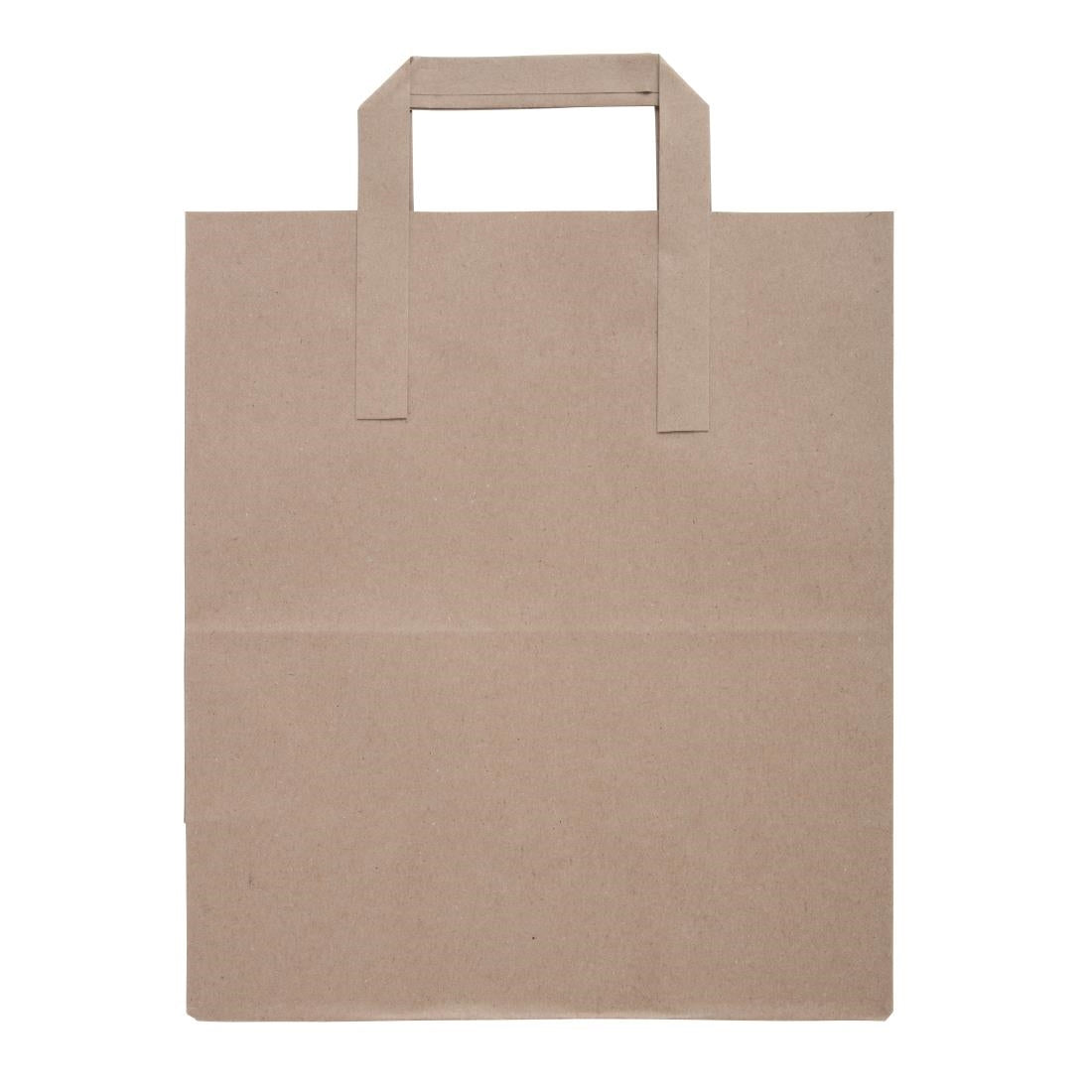 Fiesta Recyclable Flat Handle Brown Paper Bags Large (250 Pack) - JA529