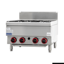 GasMAX Benchtop Lpg 4 Burner Cooktop W/ Splashback - JUS-TR-4BLPG