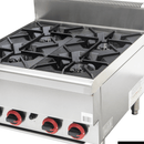 GasMAX Benchtop Lpg 4 Burner Cooktop W/ Splashback - JUS-TR-4BLPG