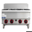 GasMAX Benchtop Natural Gas 4 Burner Cooktop W/ Splashback - JUS-TR-4B