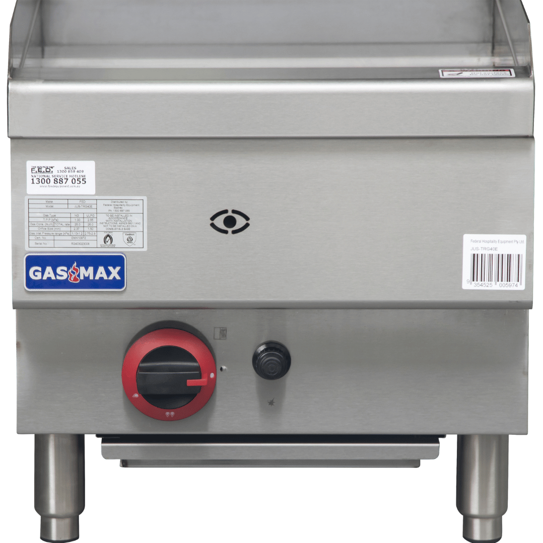 GasMAX Benchtop Single Burner Griddle Lpg Gas - JUS-TRG40ELPG
