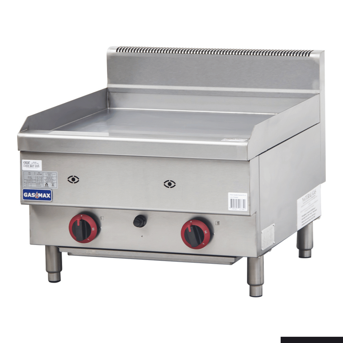 GasMAX Benchtop 2 Bunner Griddle 600mm - JUS-TRG60ELPG