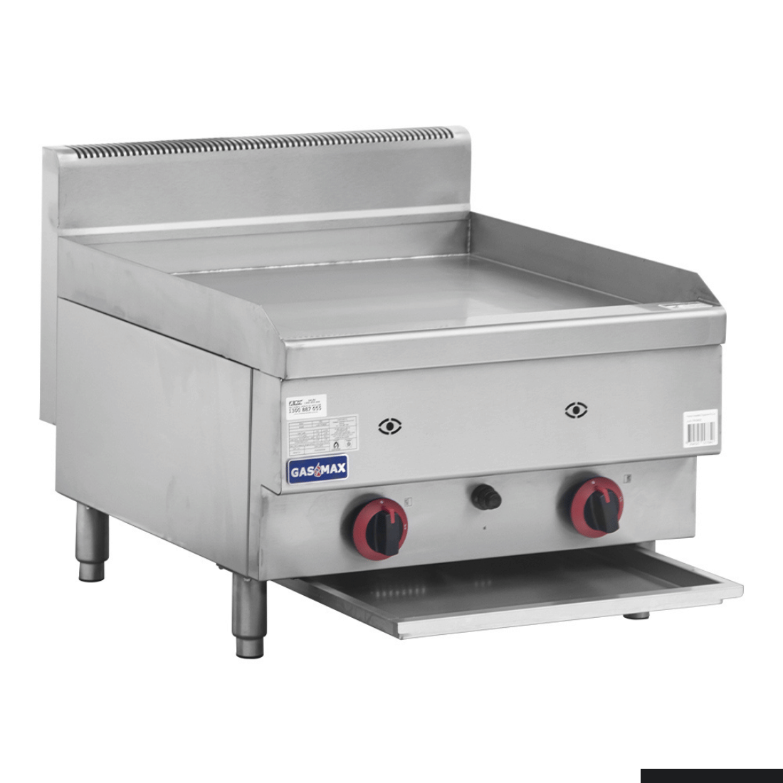 GasMAX Benchtop 2 Bunner Griddle 600mm - JUS-TRG60ELPG