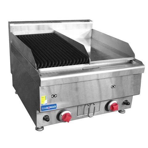 GasMax Gasmax Benchtop Lpg Gas Combo 1/2 Char & 1/2 Griddle