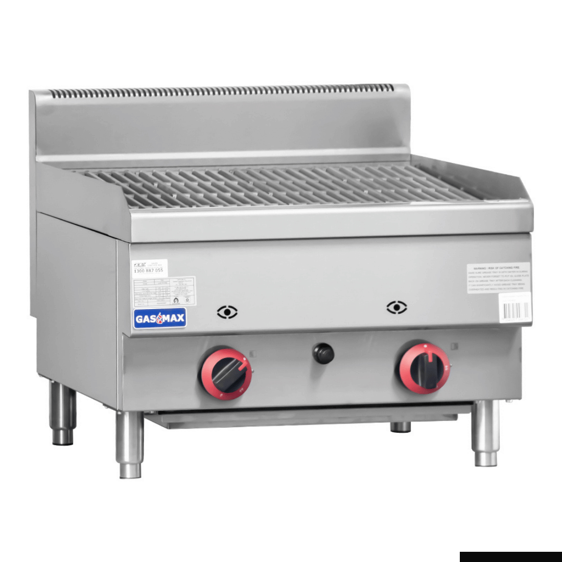 GasMAX Benchtop 2 Burner Chargrill - JUS-TRH60E