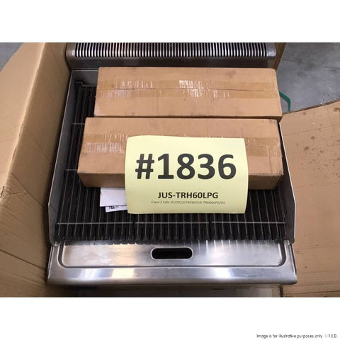 CLEARANCE - Gasmax Benchtop 2 LPG Burner Chargrill JUS-TRH60LPG-NSW1836
