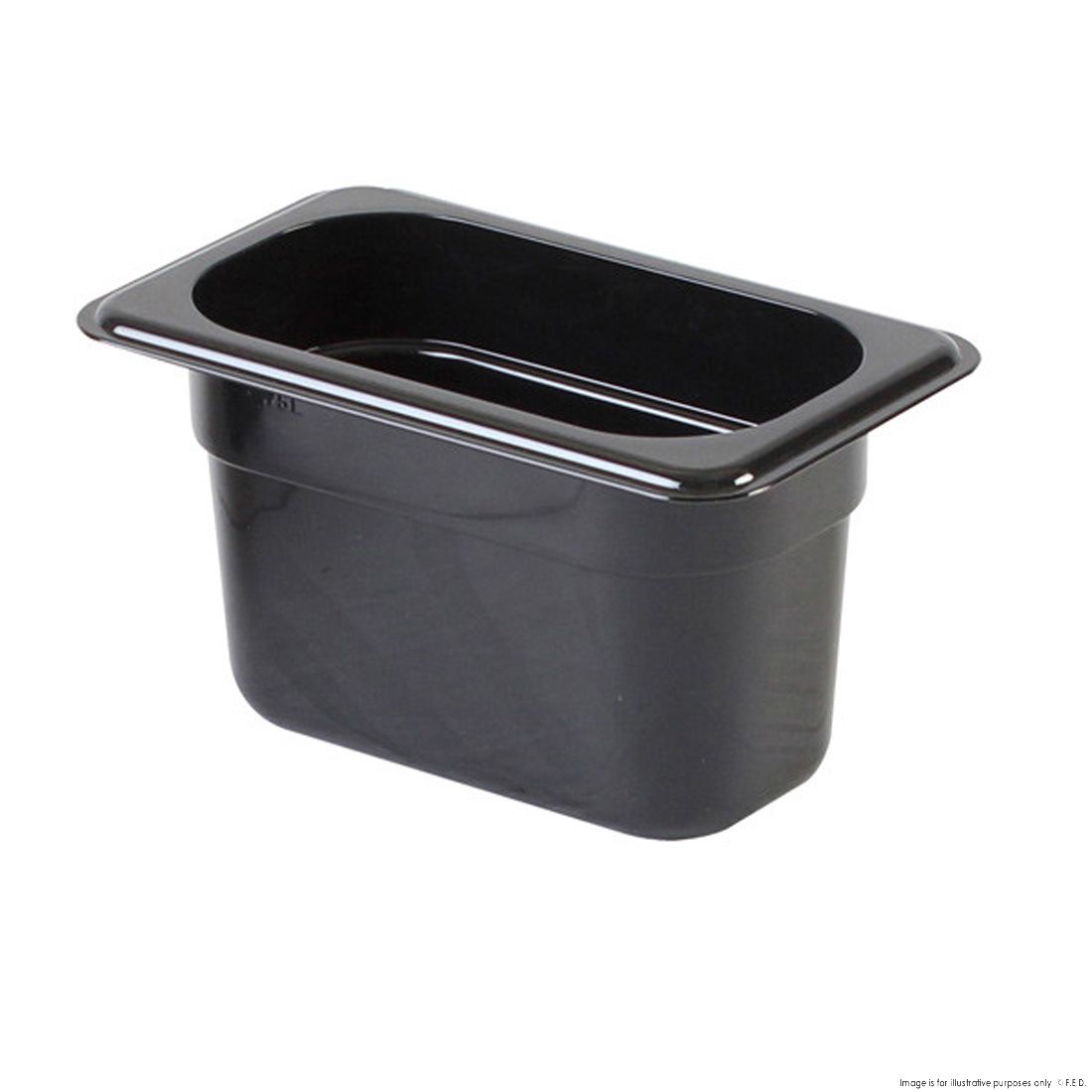 Food Tek Black Poly 1/9 x 65 mm Gastronorm Pan JW-P192B