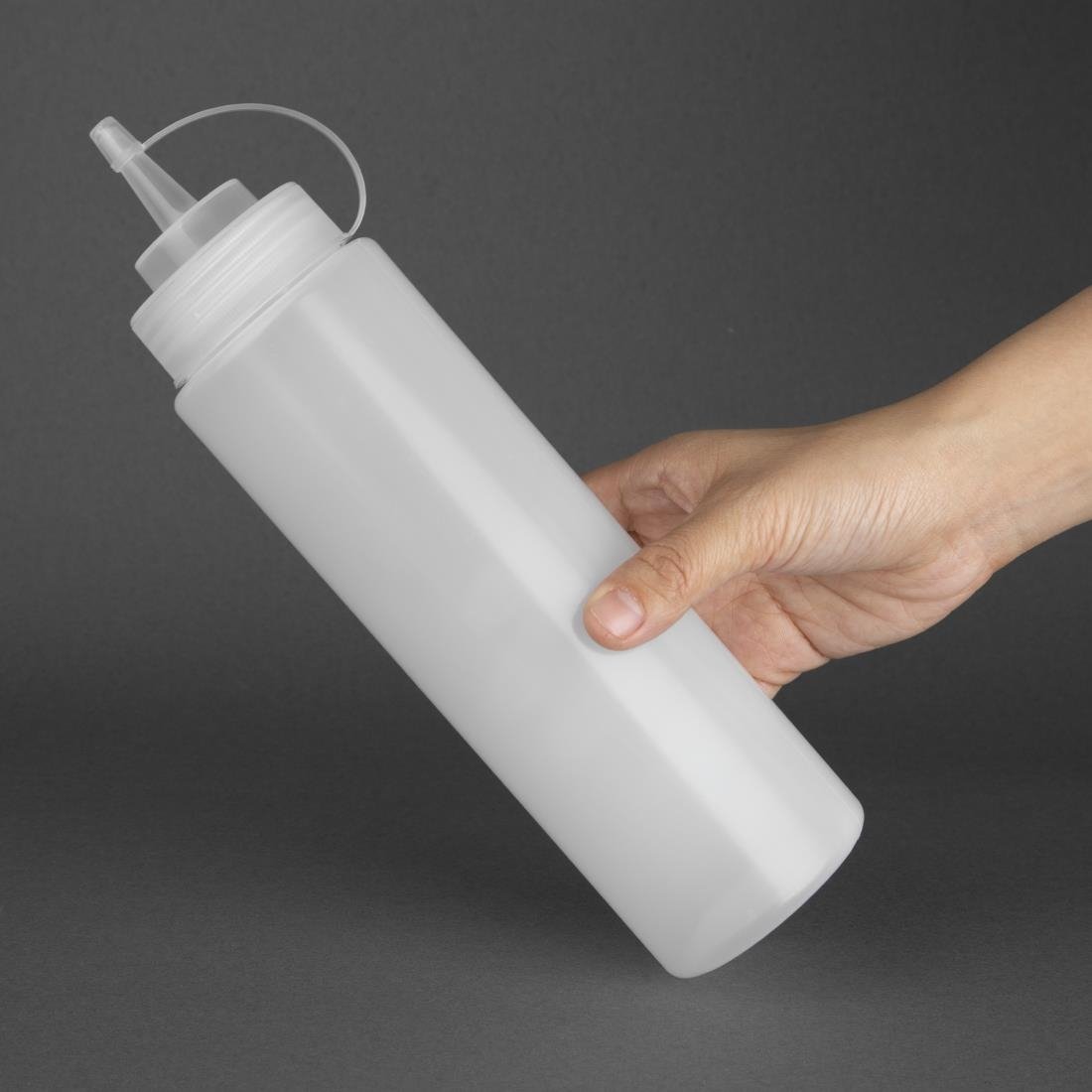Vogue Clear Squeeze Sauce Bottle 681ml - K163