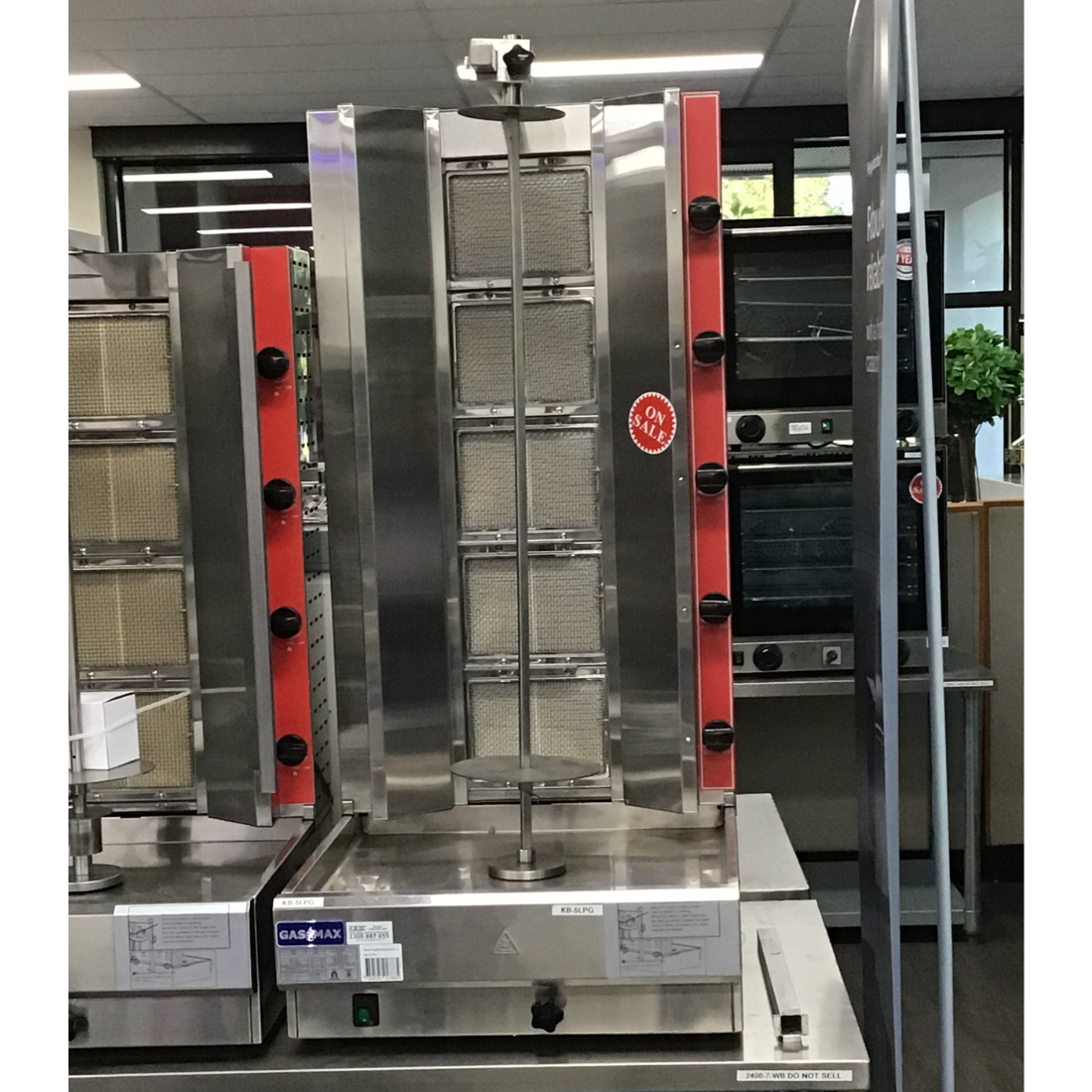 CLEARANCE - Gasmax Semi-automatic 5 Burner LPG Kebab Machine - KB-5LPG-VIC1042