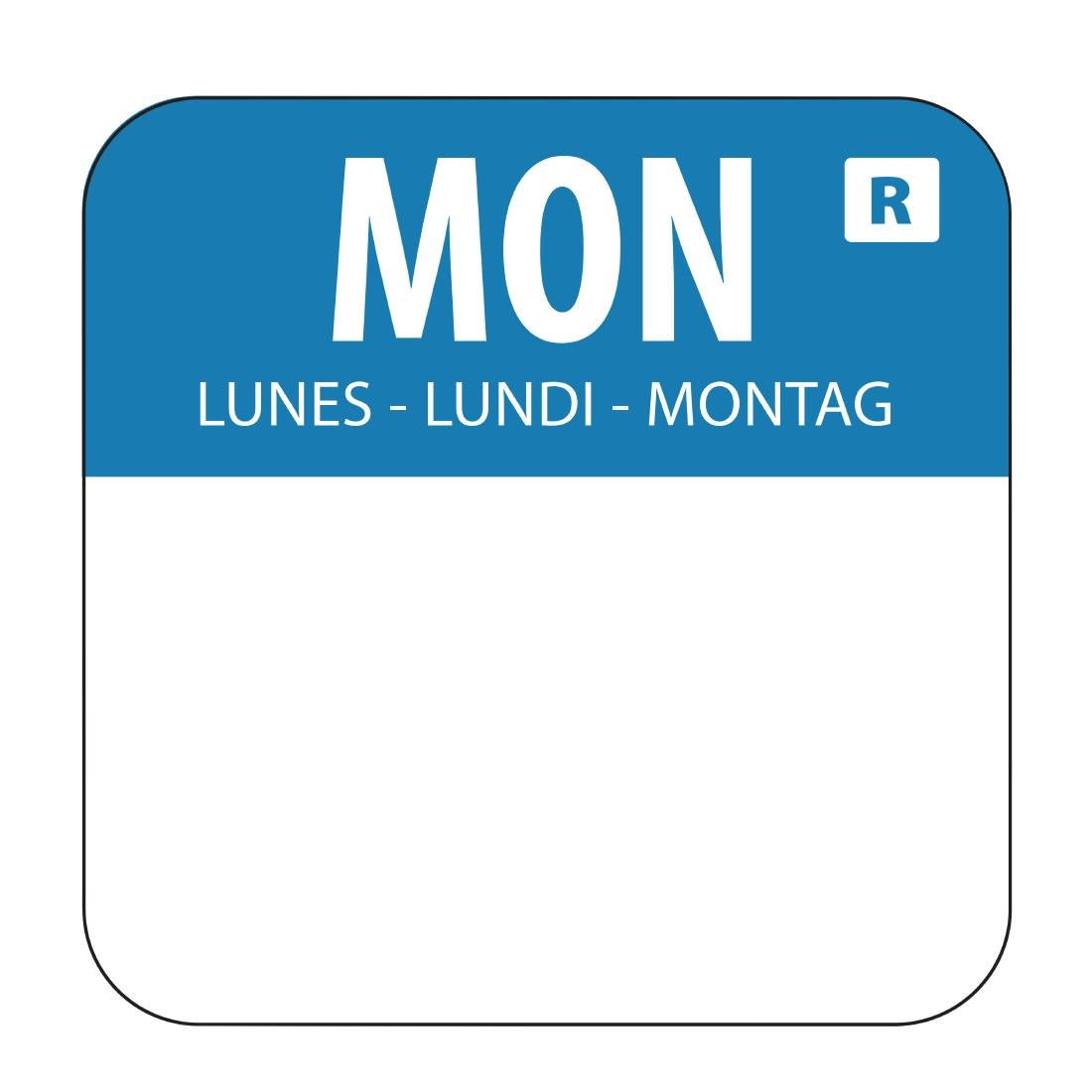 Vogue Removable Colour Coded Food Labels Monday - L931
