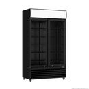 Thermaster 1000L Two Glass Door Colourbond Upright Drink Fridge Black LG-1000BP
