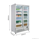 Thermaster Double Door Supermarket Fridge LG-1000GBM