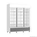 Thermaster 1200L 3 Glass Door Colourbond Upright Drink Fridge White LG-1203P