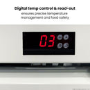 Thermaster 1200L 3 Glass Door Colourbond Upright Drink Fridge White LG-1203P