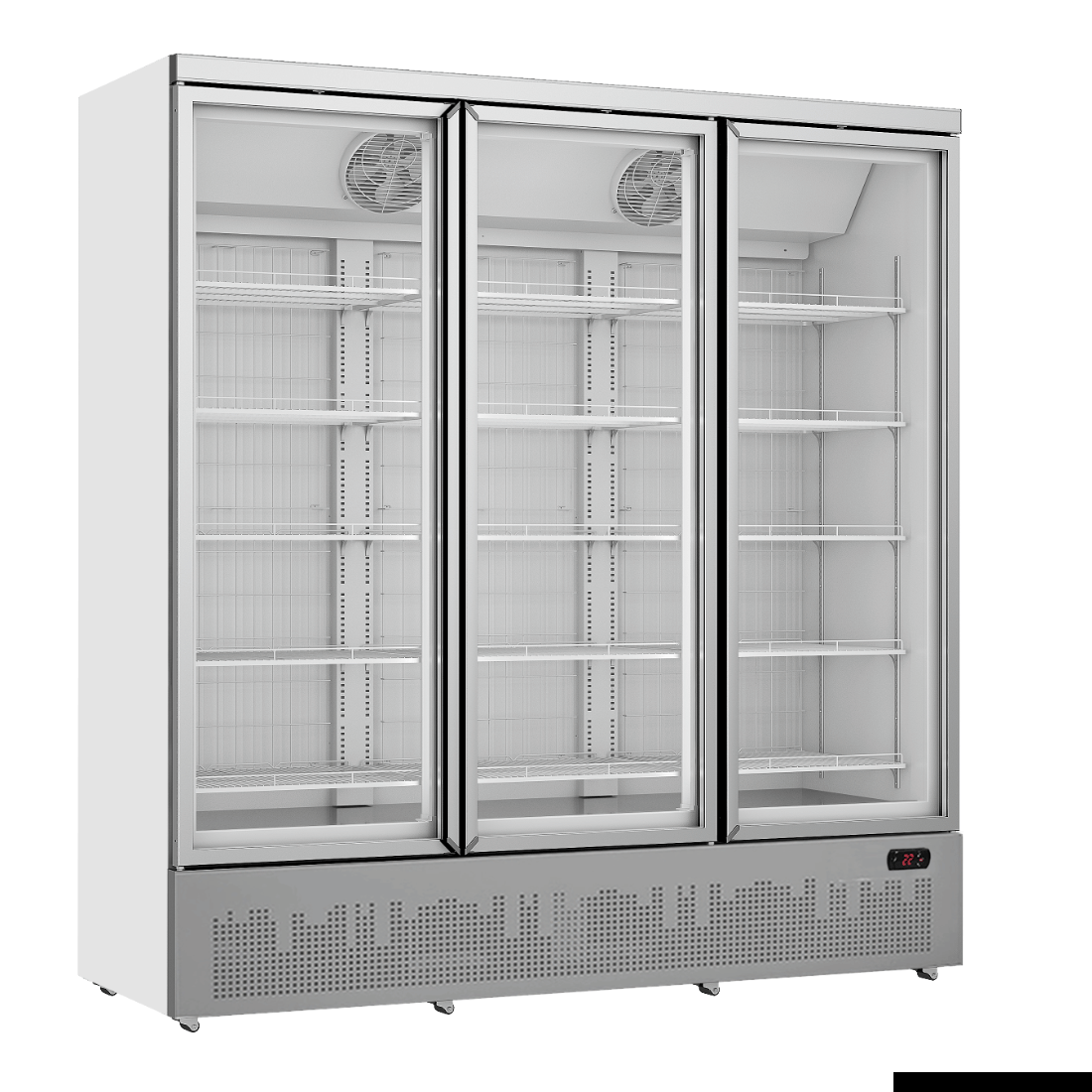 Thermaster 1500L 3 Door Supermarket Freezer Black LG-1500GBMF