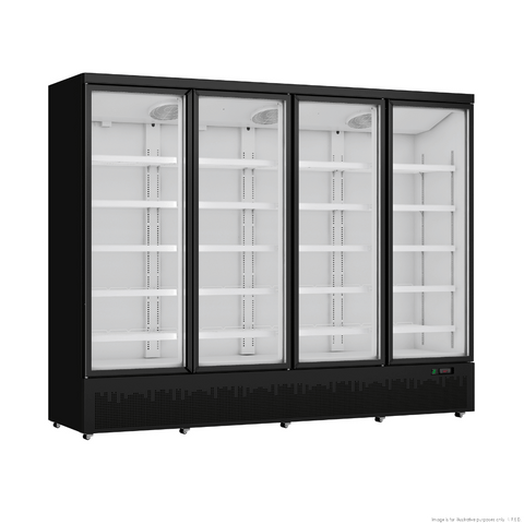 Thermaster 2248L 4 Door Supermarket Fridge Black LG-2200BGBM