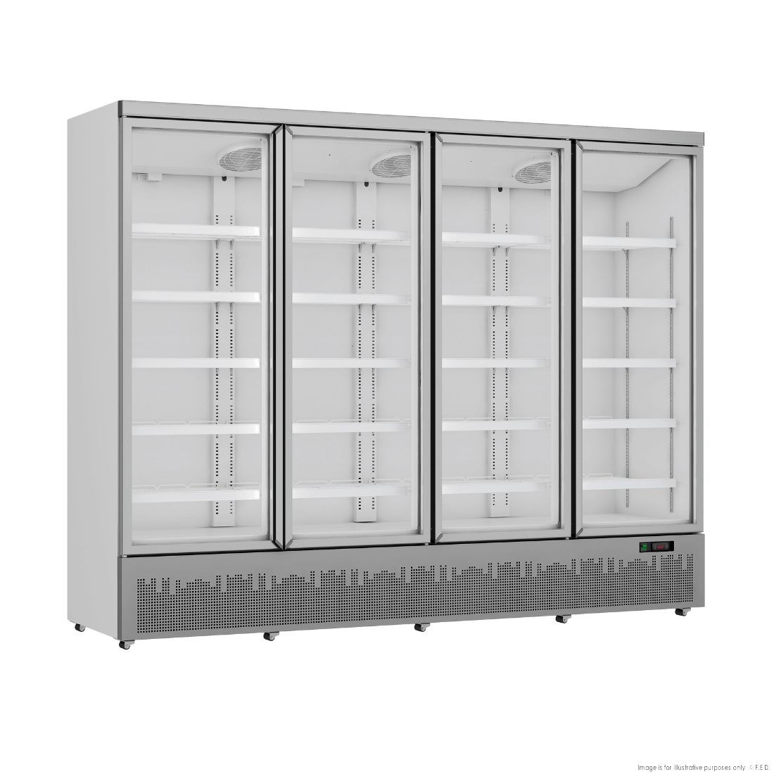 Thermaster 2248L 4 Door Supermarket Fridge Stainless LG-2200GBM