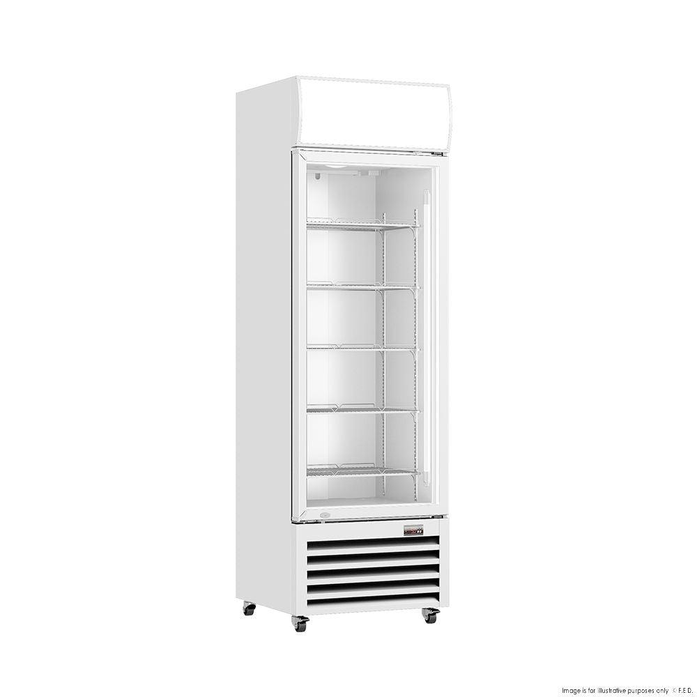 Thermaster Single Glass Door Colourbond Upright Drink Fridge - LG-370P