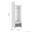 Thermaster Single Glass Door Colourbond Upright Drink Fridge - LG-370P