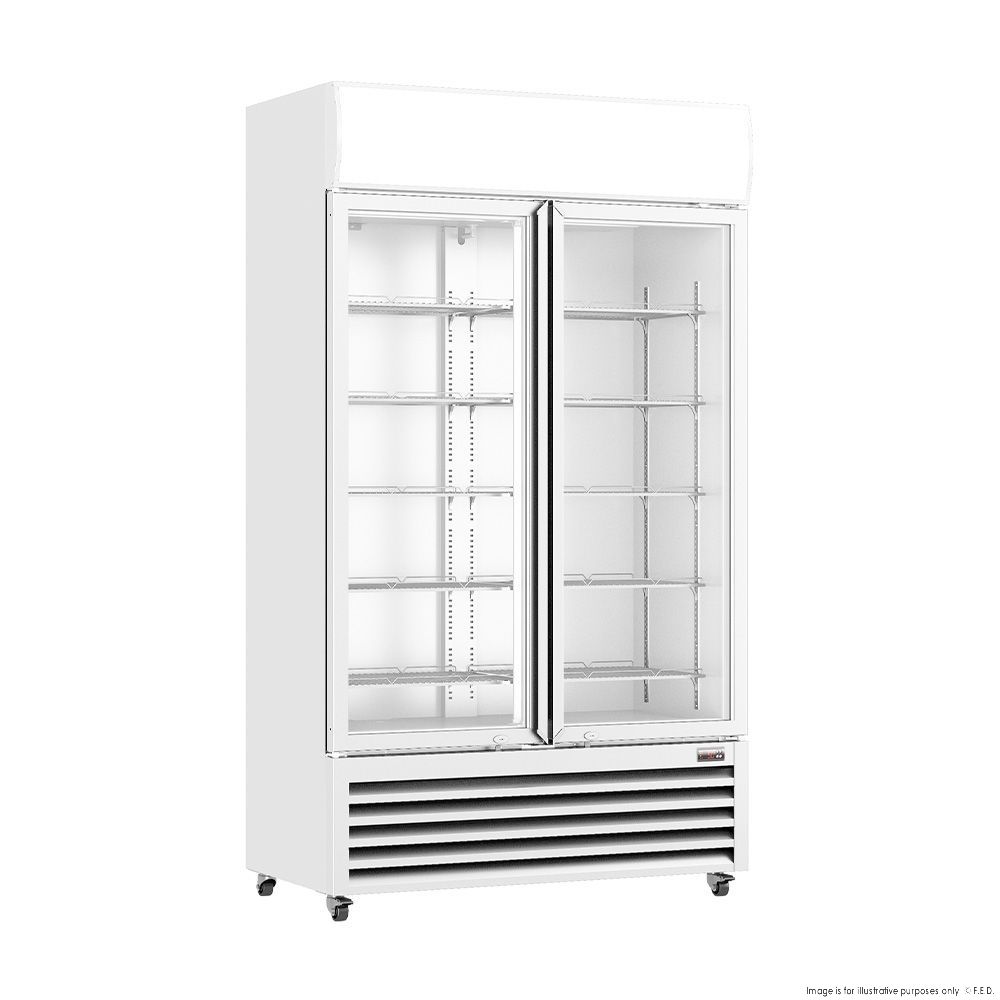 CLEARANCE - Thermaster Two Glass Door Colourbond Upright Drink Fridge - LG-730P-VIC1047