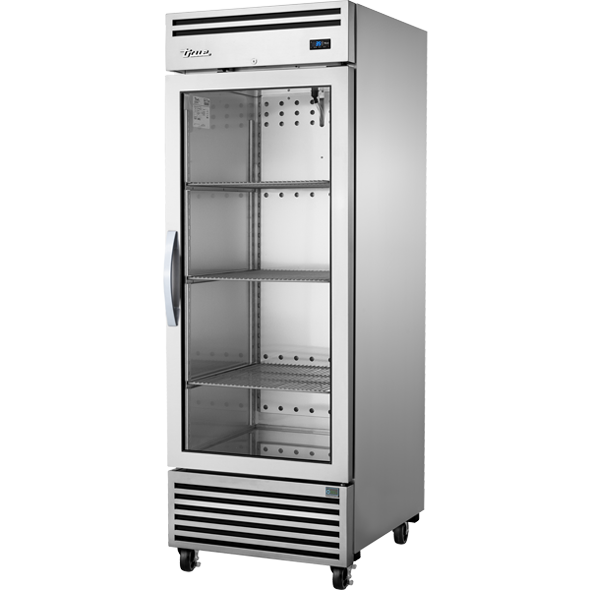 TRUE Reach-In 1 Left-Hinged Glass Swing Door Refrigerator - TGN-1R-1G LH
