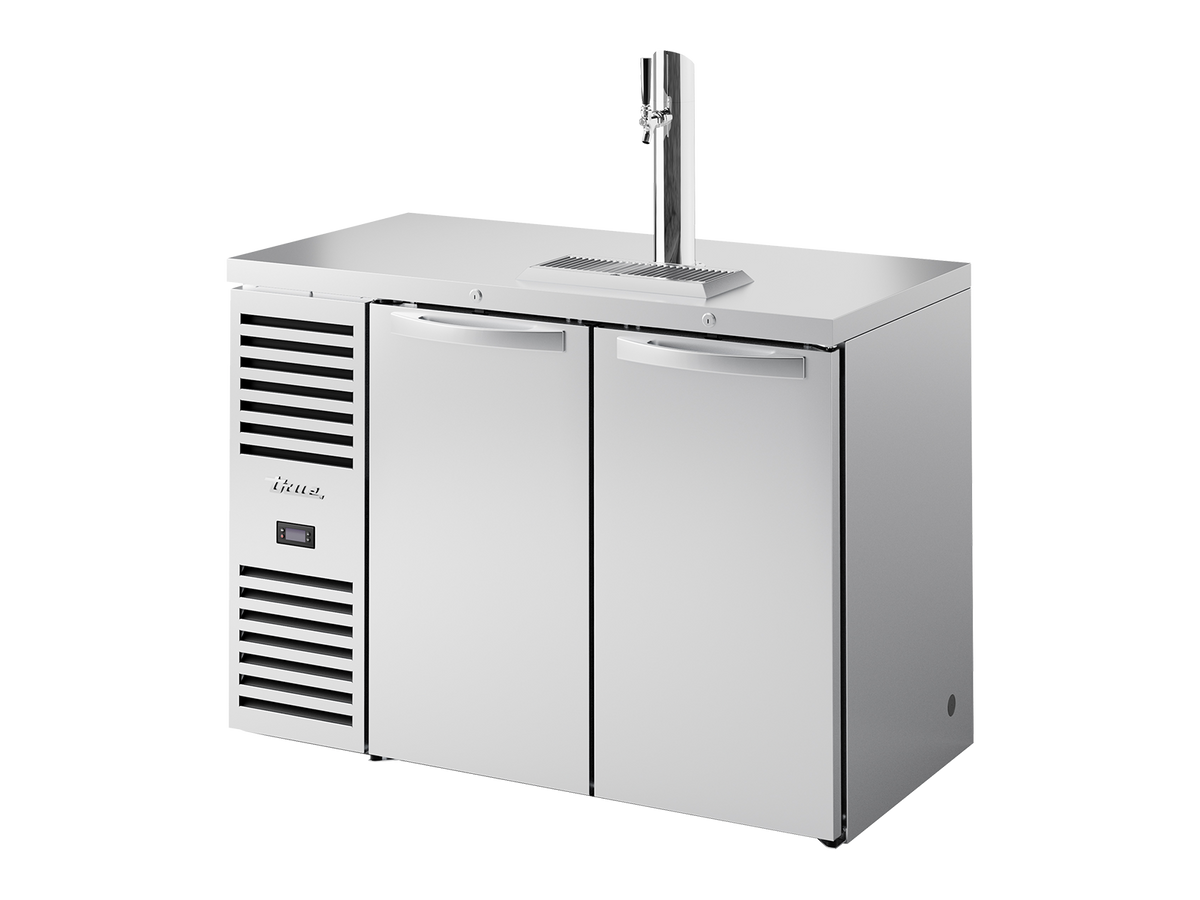 TRUE Reach-In Single Zone 2 Solid Swing Door Undercounter Refrigerator with Countertop 1200mm Width - Stainless - TDR48-RISZ1-L-S-SS-2