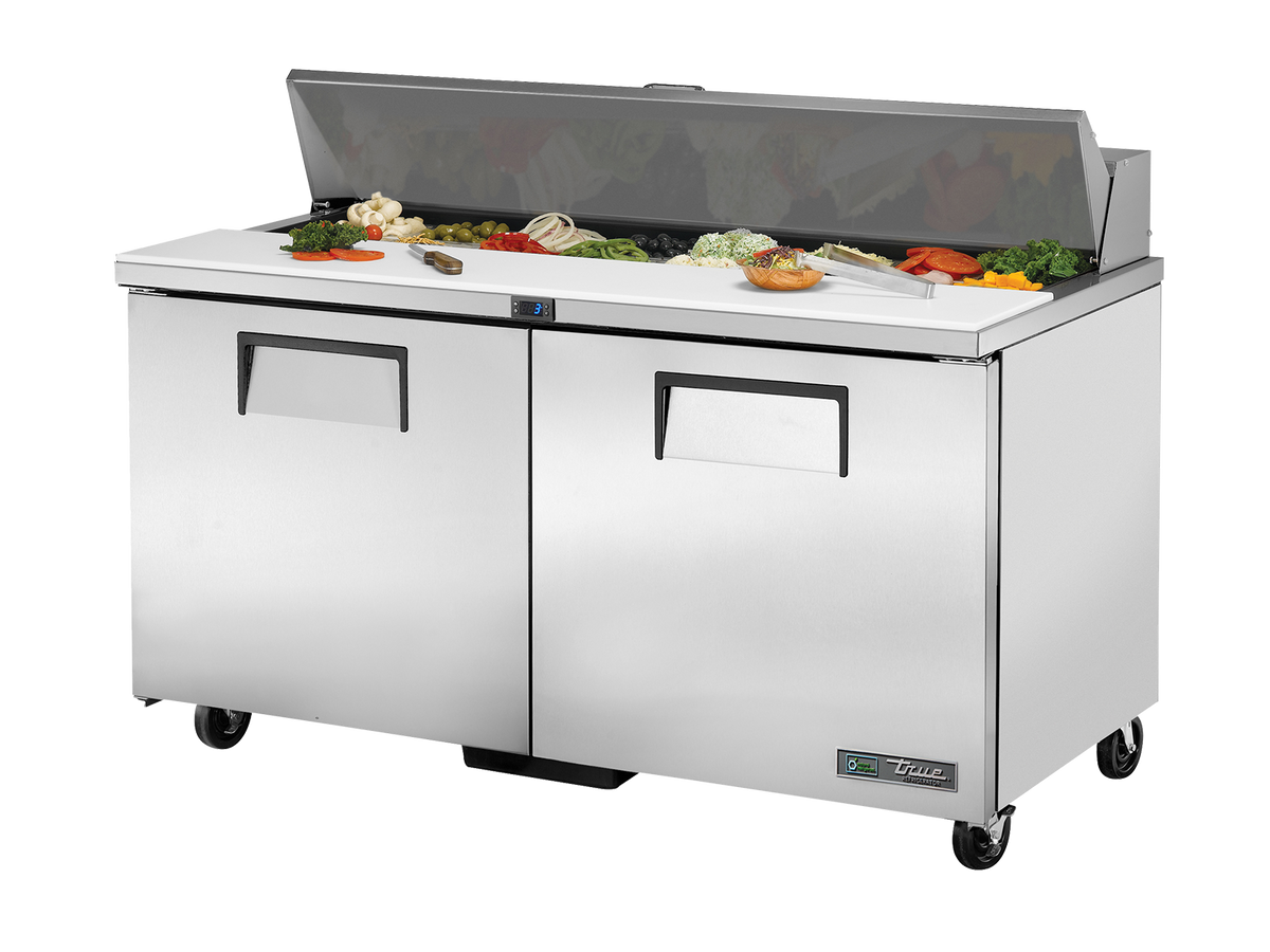 TRUE 2 Solid Door Sandwich/Salad Fridge 1530mm Width - TSSU-60-16-HC