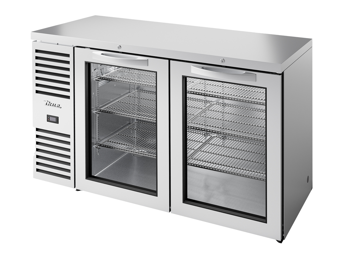 TRUE Reach-In Single Zone 2 Glass Swing Door Undercounter Refrigerator 1500mm Width - Stainless - TBR60-RISZ1-L-S-GG-2