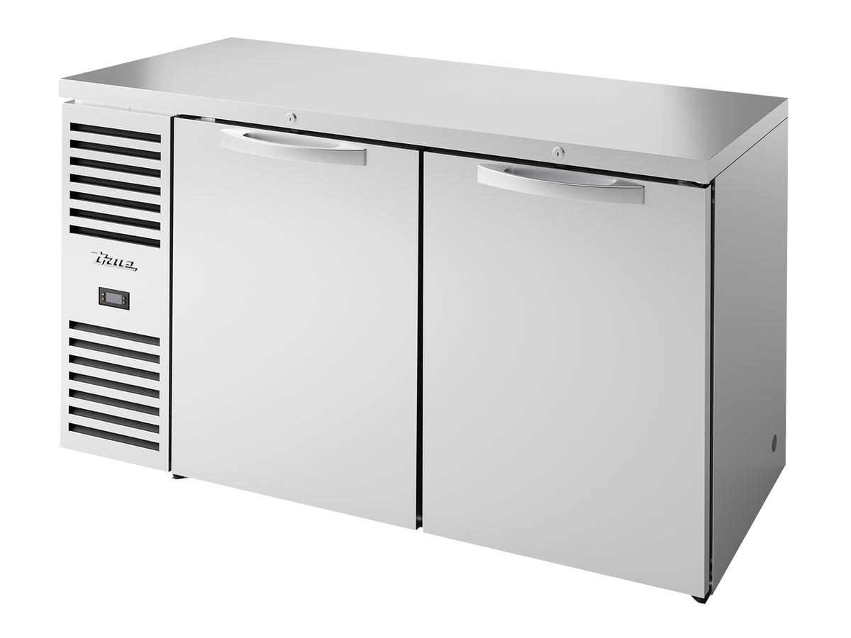 TRUE Reach-In Single Zone 2 Solid Swing Door Undercounter Refrigerator 1500mm Width - Stainless - TBR60-RISZ1-L-S-SS-2