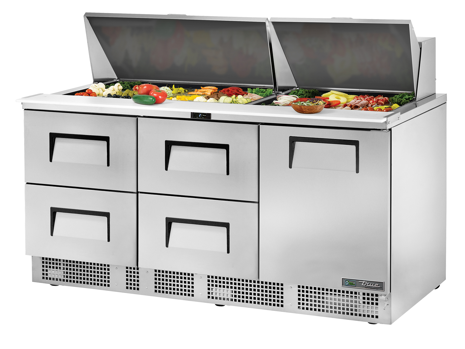 TRUE 4 Drawer & 1 Door Food Prep Fridge 1830mm Width - TFP-72-30M-D-4-HC