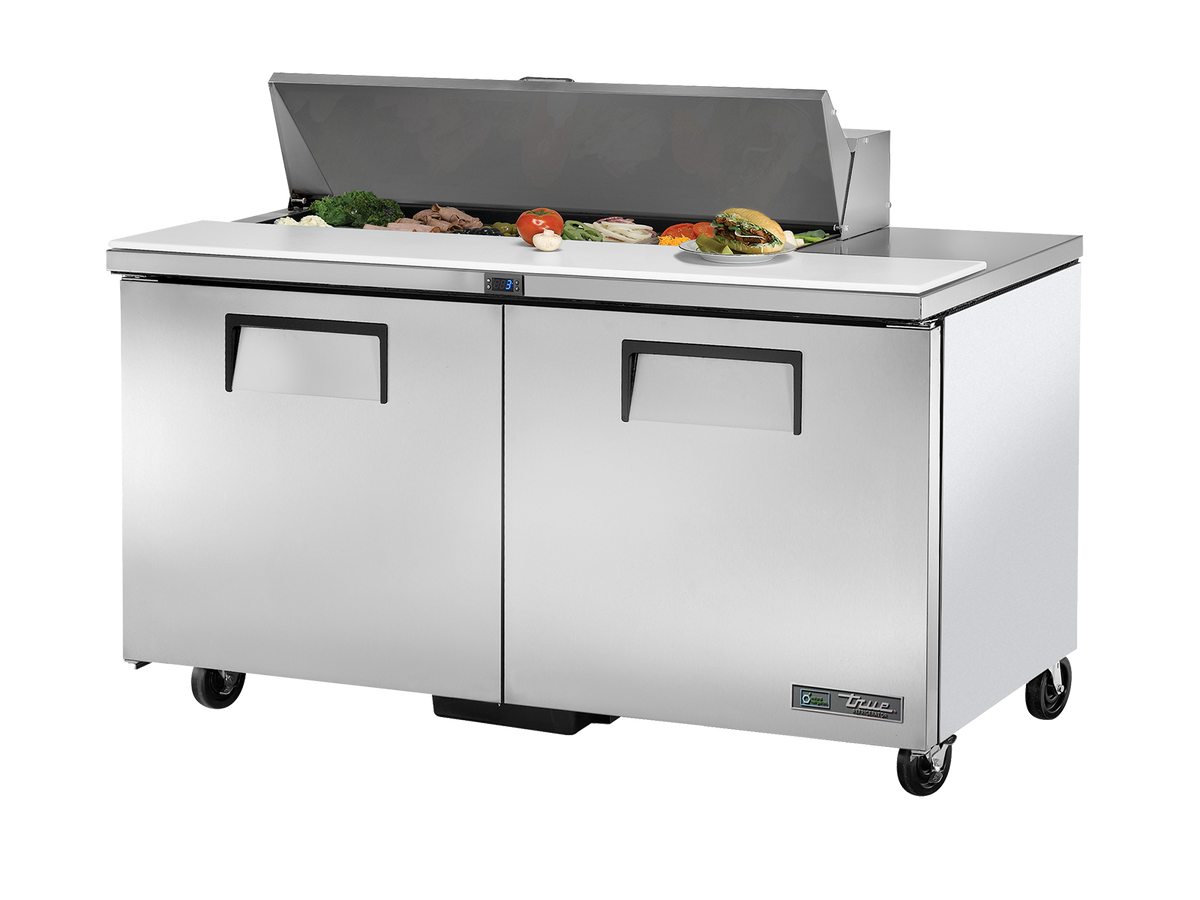 TRUE 2 Solid Door Sandwich/Salad Fridge 1530mm Width - TSSU-60-12-HC