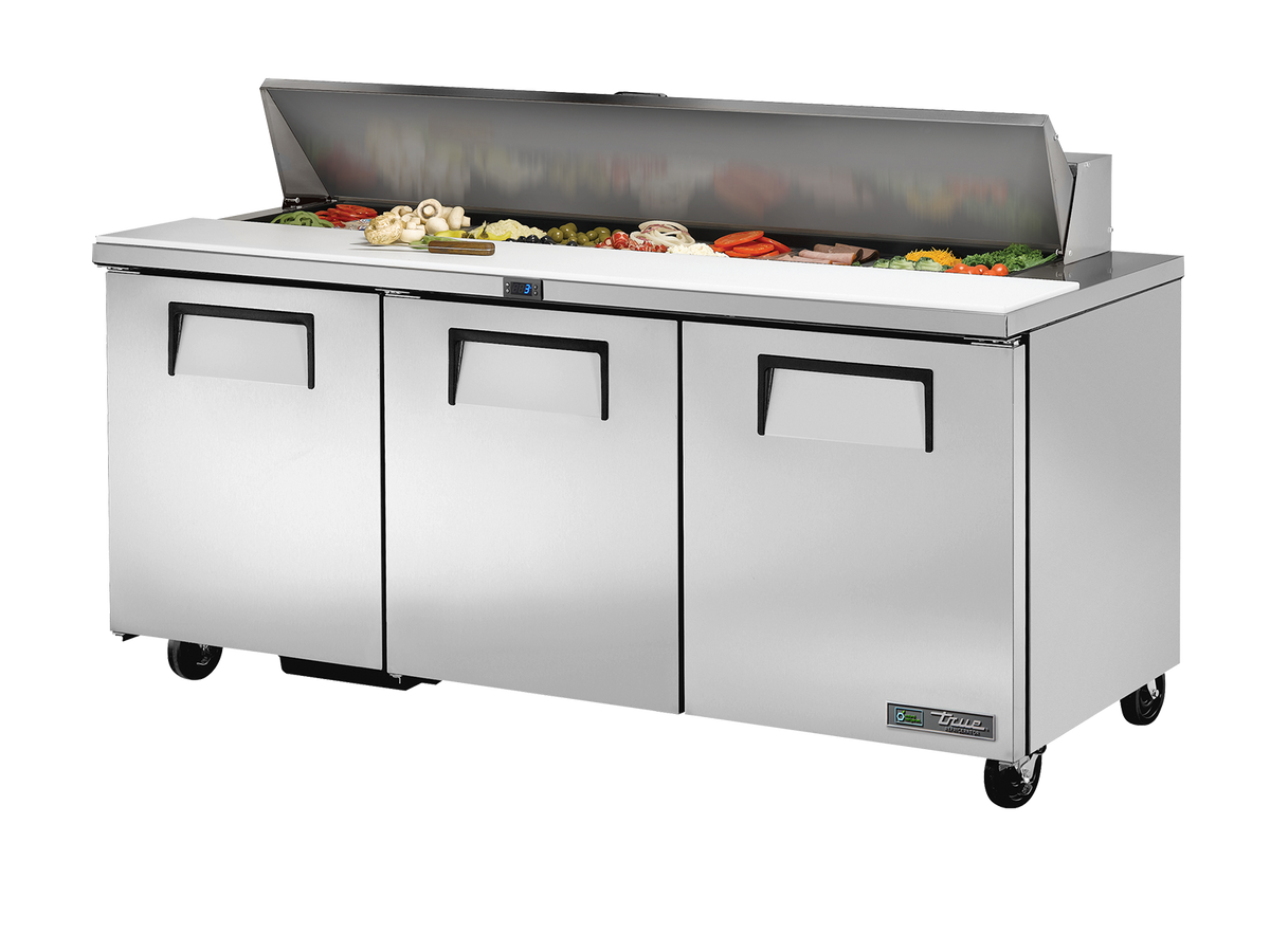 TRUE Solid Door Sandwich/Salad Fridge 1830mm Width - TSSU-72-18-HC
