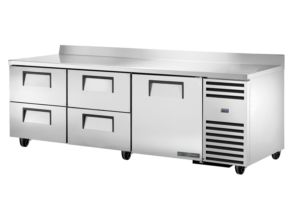 TRUE 4 Drawer 1 Solid Door Undercounter/Worktop Refrigerator - TWT-93D-4-HC