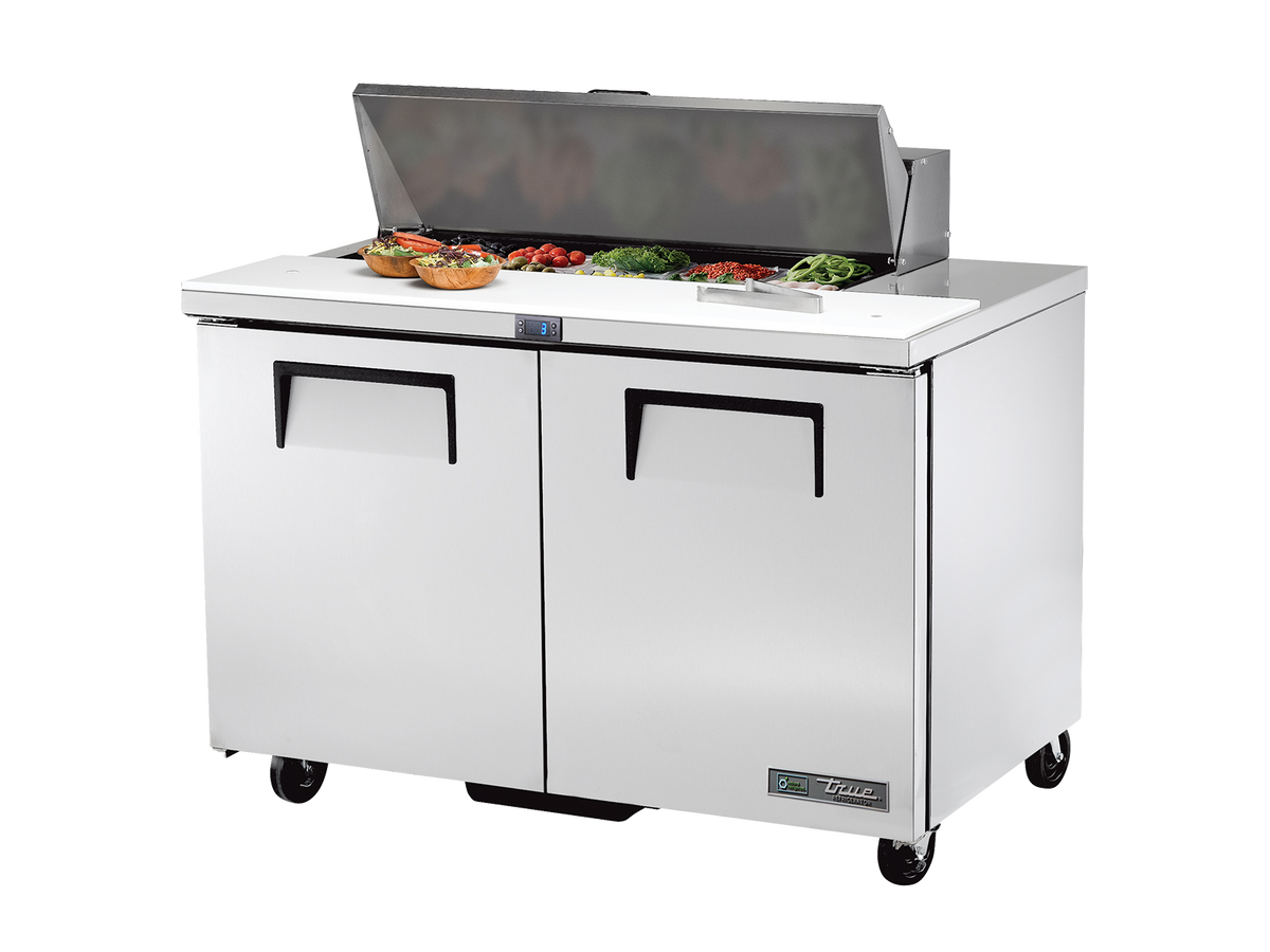 TRUE 2 Solid Door Sandwich/Salad Fridge 1220mm Width - TSSU-48-10-HC