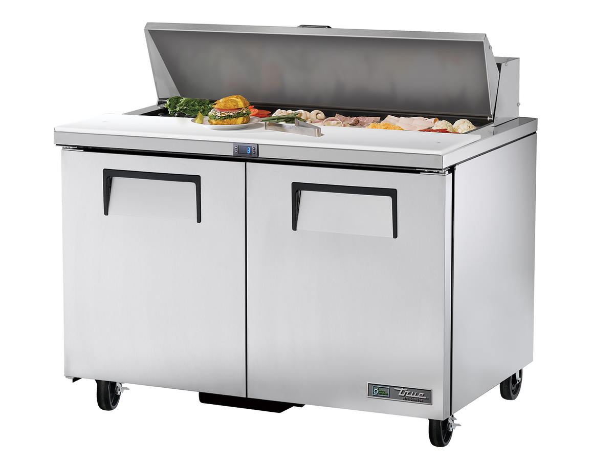 TRUE 2 Solid Door Sandwich/Salad Fridge 1220mm Width - TSSU-48-12-HC