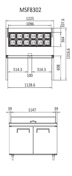Commercial Salad Bar Fridges 1530mm | Atosa | MSF8303