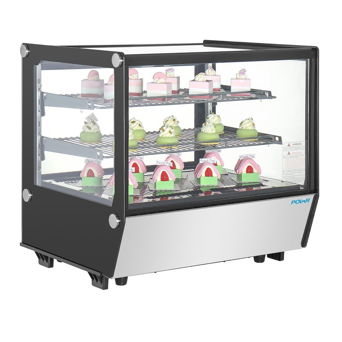 Polar G-Series Counter Display Merchandiser Square Glass - 120Ltr - PG003-A