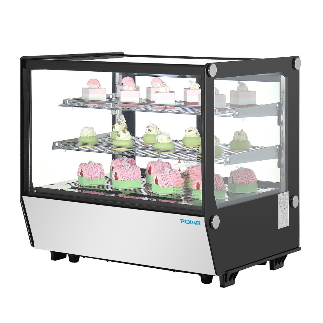 Polar G-Series Counter Display Merchandiser Square Glass - 120Ltr - PG003-A