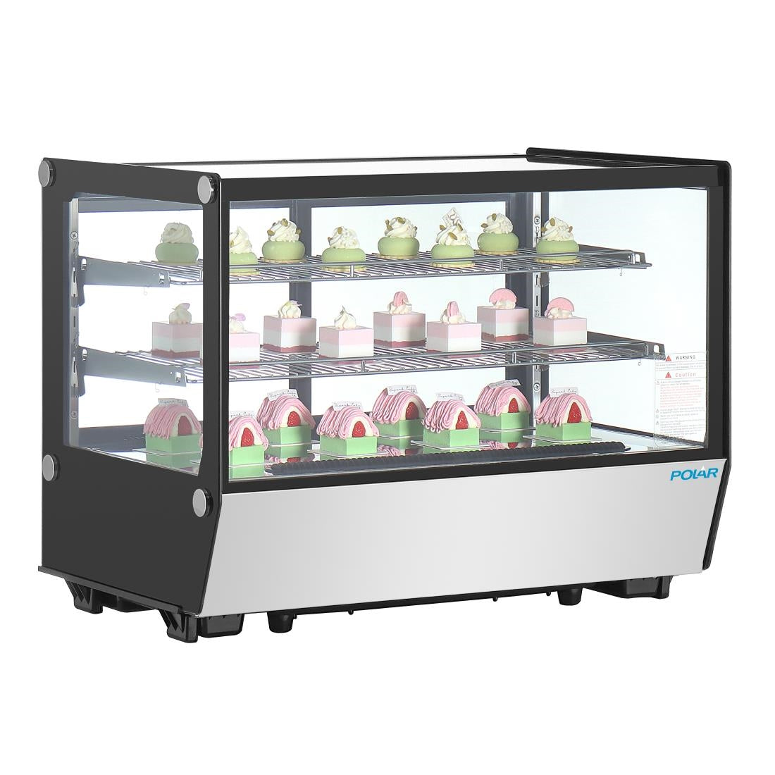 Polar G-Series Counter Display Merchandiser Square Glass - 160Ltr - PG004-A