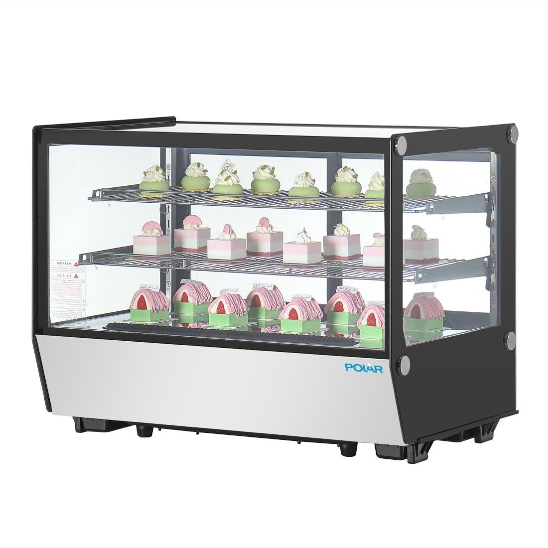 Polar G-Series Counter Display Merchandiser Square Glass - 160Ltr - PG004-A