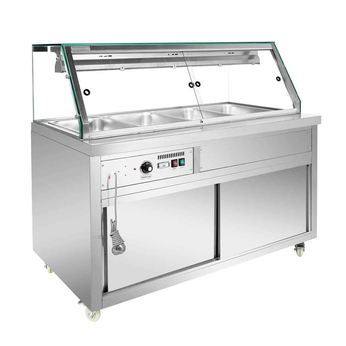 CLEARANCE - Thermaster Wet and Dry Bain Marie Display 4x1/1 GN Pans - PG150FE-XG-VIC996
