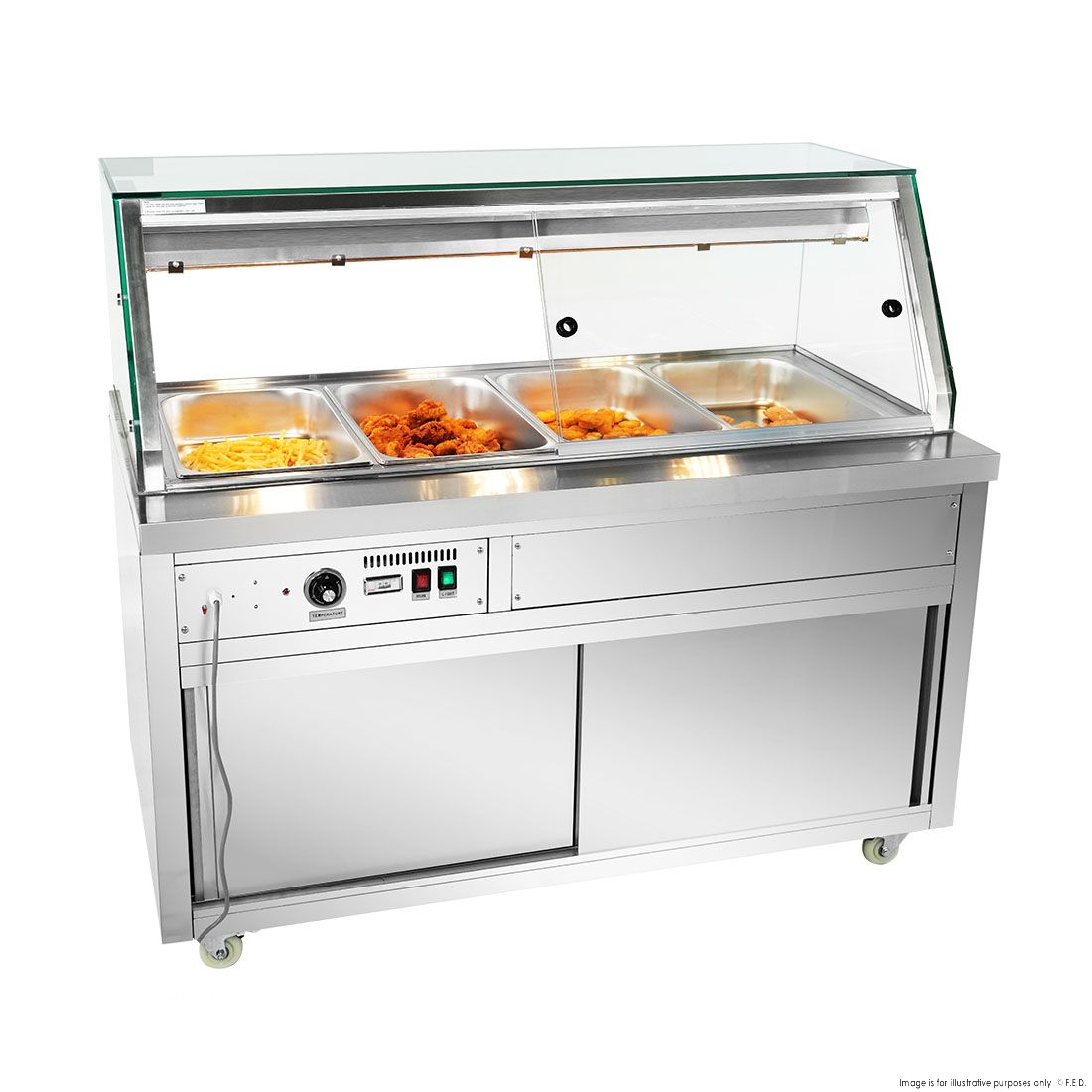 Thermaster Wet And Dry Bain Marie Display 4X1/1 GN Pans - PG150FG-XG