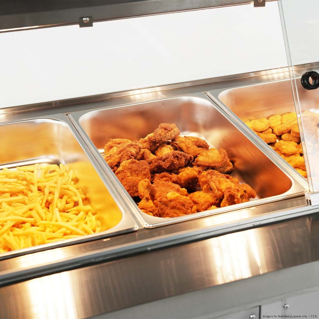 Thermaster Wet And Dry Bain Marie Display 5X1/1 GN Pans - PG180FG-XG
