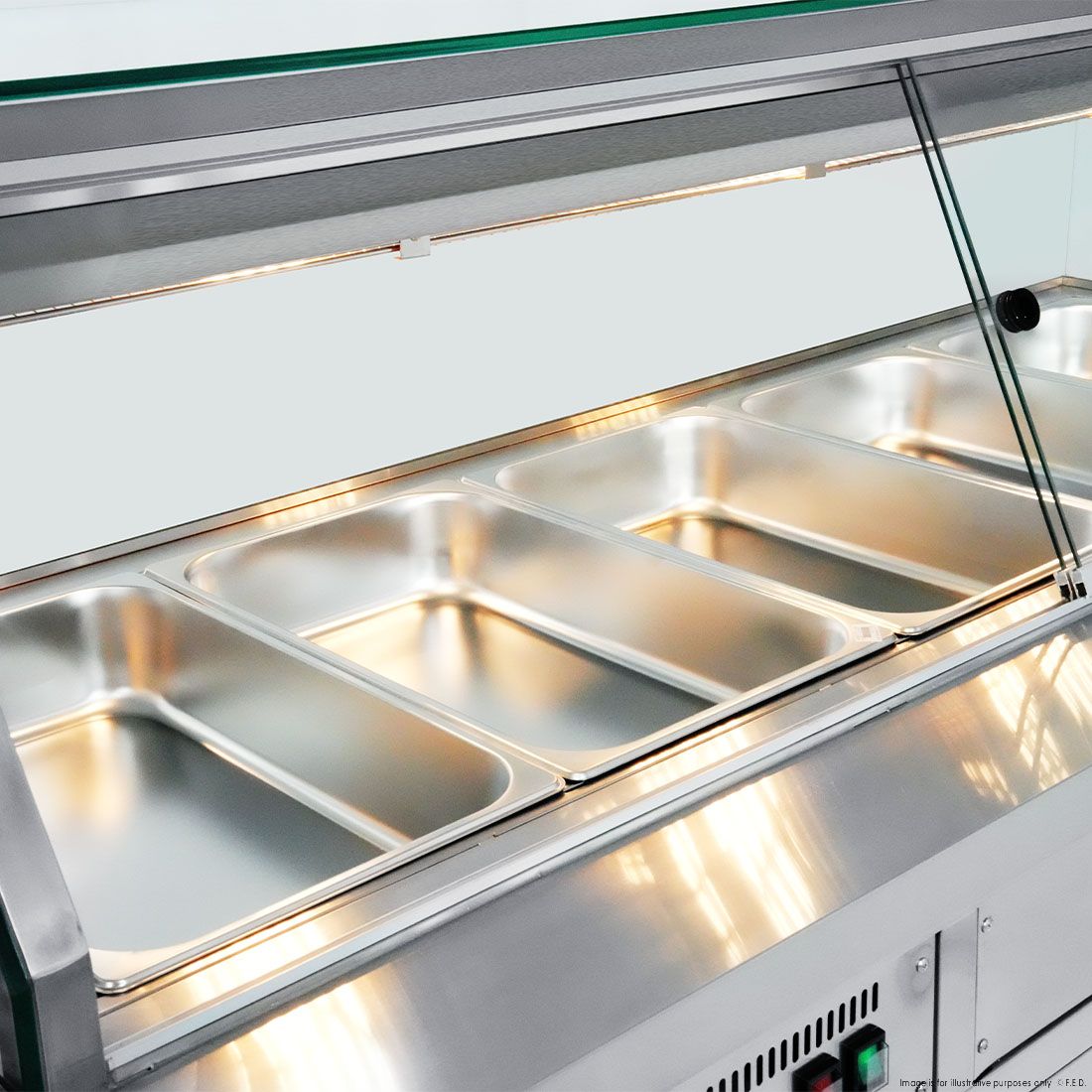 Thermaster Wet And Dry Bain Marie Display 4X1/1 GN Pans - PG150FG-XG