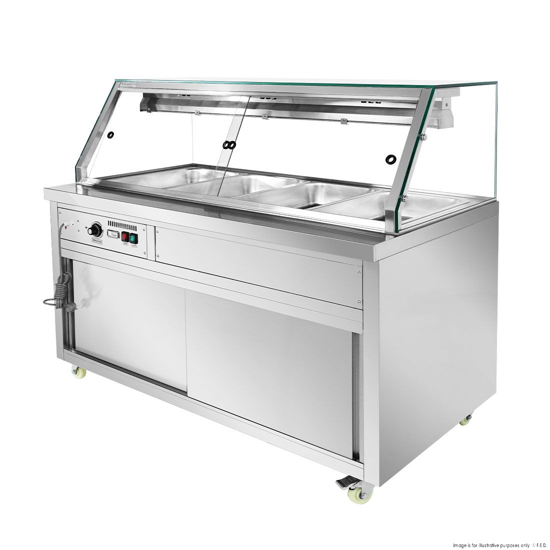 Thermaster Wet And Dry Bain Marie Display 4X1/1 GN Pans - PG150FG-XG