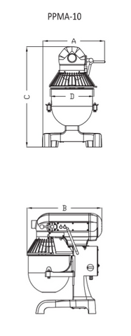 PrepPal 10L Heavy Duty Planetary Mixer PPMA-10