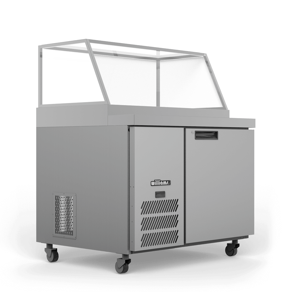 Williams Banksia - One Door White Colorbond Prep Counter Refrigerator With Flat Blown Air Well - Without Canopy HSP3UBA-000-N