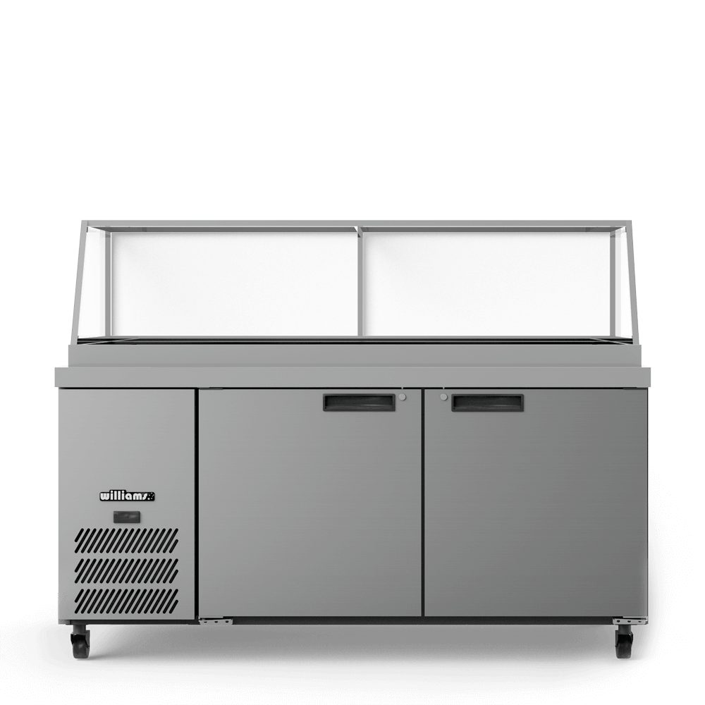 Williams Banksia - Three Door White Colorbond  Prep Counter Refrigerator With Flat Blown Air Well - Without Canopy HSP5UBA-000-N